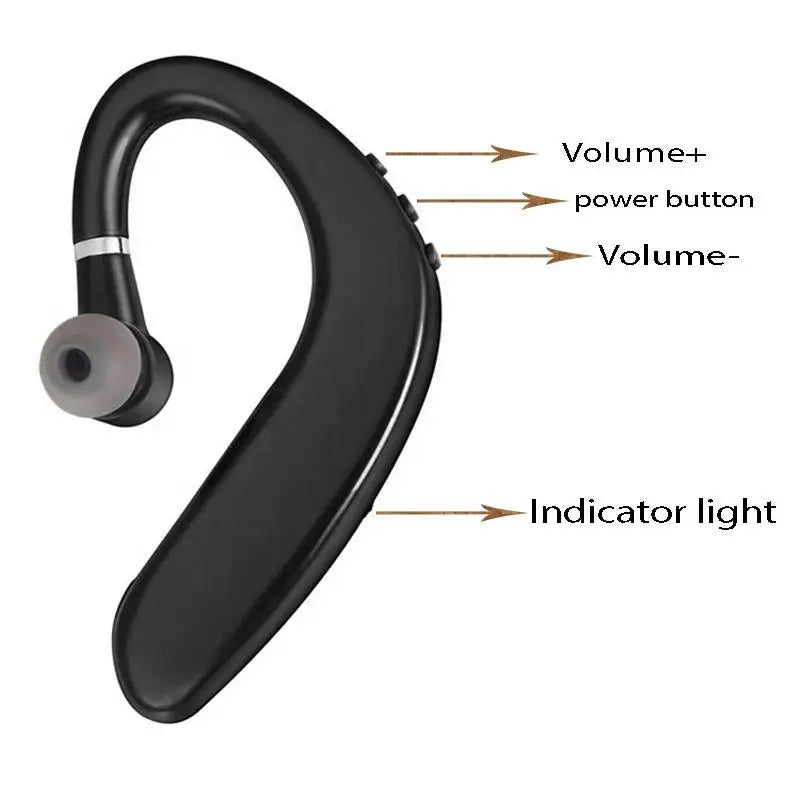 Casque sans fil Bluetooth 5.0 écouteurs HiFi stéréo étanche casque d'affaires écouteur mains libres avec micro pour téléphones intelligents