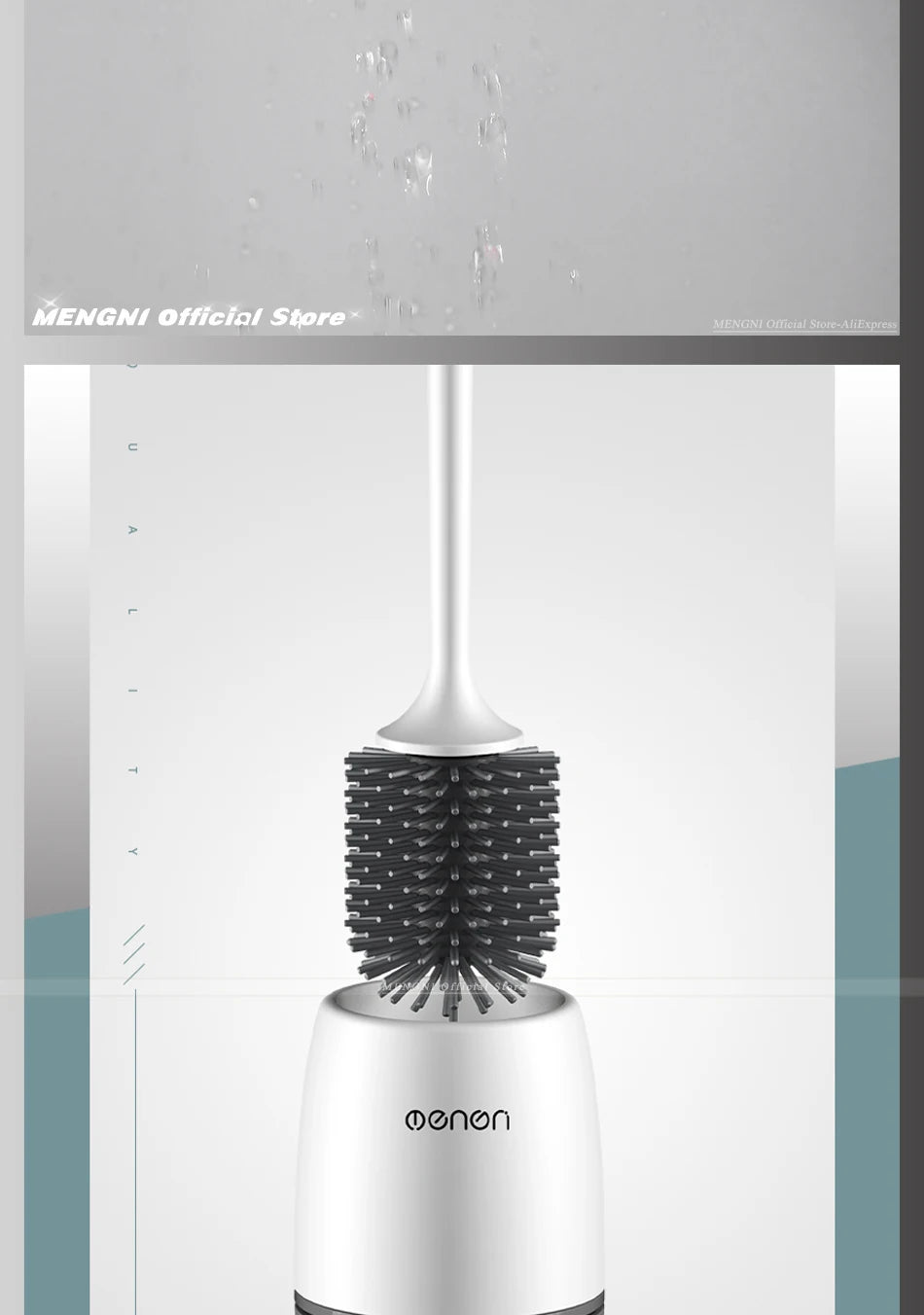 MENGNI-brosse de toilette en Silicone, brosse de nettoyage murale, baignoires et accessoires, outils de nettoyage, accessoires de salle de bains