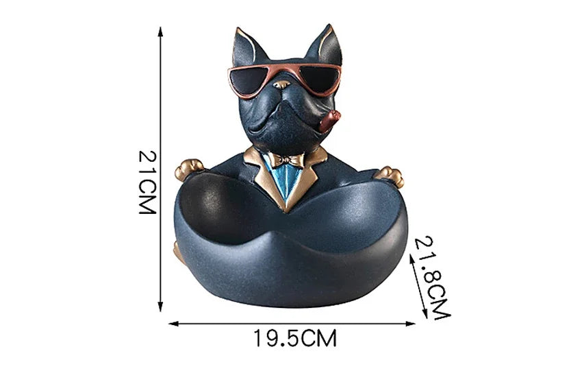 Cool Dog Home Decor Figurine Dog Statue Storage Box Animal Ornament Resin Craft Art Sculpture Figurine Home Decoration Gift