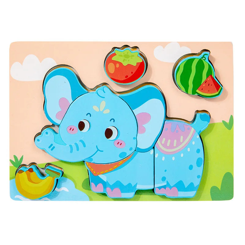 Puzzles en bois Montessori pour enfants, jouets Montessori pour tout-petits de 2 3 4 5 ans, Puzzle 3D, jouet éducatif dinosaure