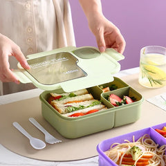 Bento Lunch Box for Kids Girls, Cartoon Students, Kawaii Cute Metropolitan, 3 Grid Sandwich, Snack Food Box, Special Canteen, Food Storage
