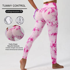WAREBALL nouveau cravate colorant pantalons de Yoga Leggings de gymnastique femmes sans couture taille haute Push Up Sport collants Fitness entraînement Leggins