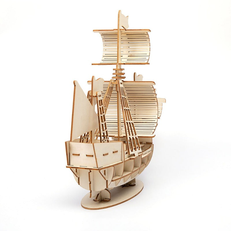 Puzzle 3D en bois pour voilier, modèle d'assemblage, bricolage, artisanat en bois, jouets cadeaux