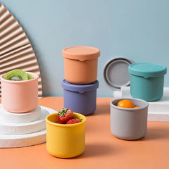 Boîte à déjeuner de 250ML pour enfants, récipient à salade, boîte à déjeuner antiadhésive en Silicone avec couvercle, boîte à Bento réutilisable, moule à glaçons