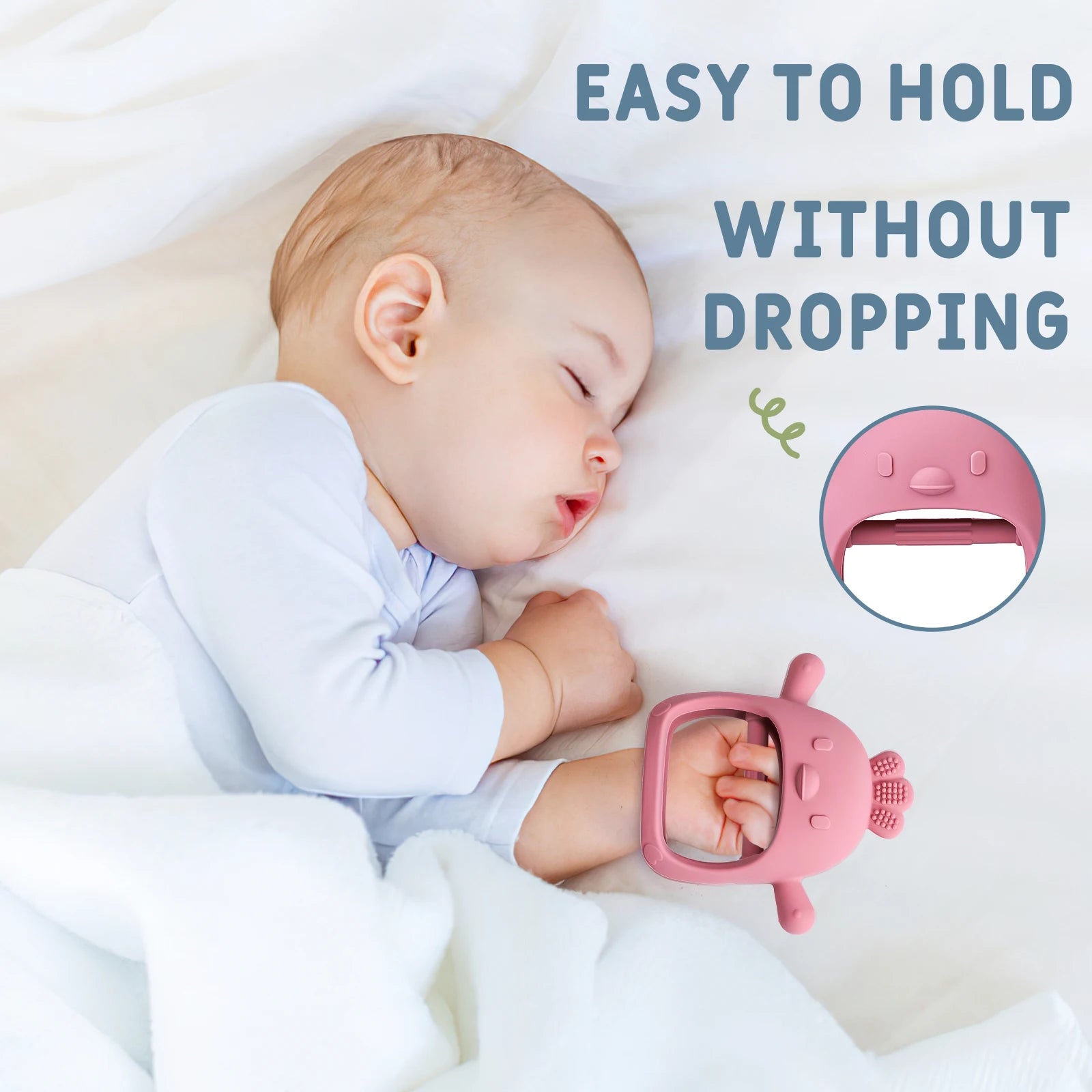 Gants de dentition en Silicone pour bébé, sans BPA, pour enfants, soins dentaires pour nouveau-né, gencives, Anti-alimentation, main  Accessoires pour bébé avec bâton molaire