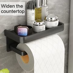 Boîte à mouchoirs de salle de bain, support de rangement de salle de bain, papier toilette, rouleau de papier toilette, téléphone portable, mural, non