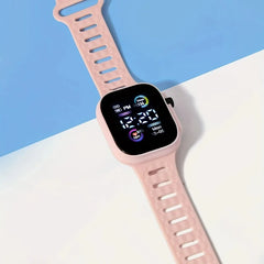 Montre-bracelet de sport numérique à affichage LED pour enfants, montre électronique Shoous pour garçons et filles, horloge pour étudiants, cadeaux