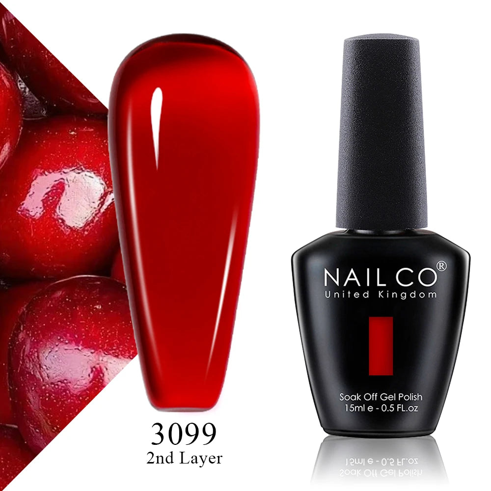 NAILCO 15ml Vernis à ongles Gel Vernis Semi Permanent UV Gel Vernis manucure Vernis Nail Art Nude Gel Poliish