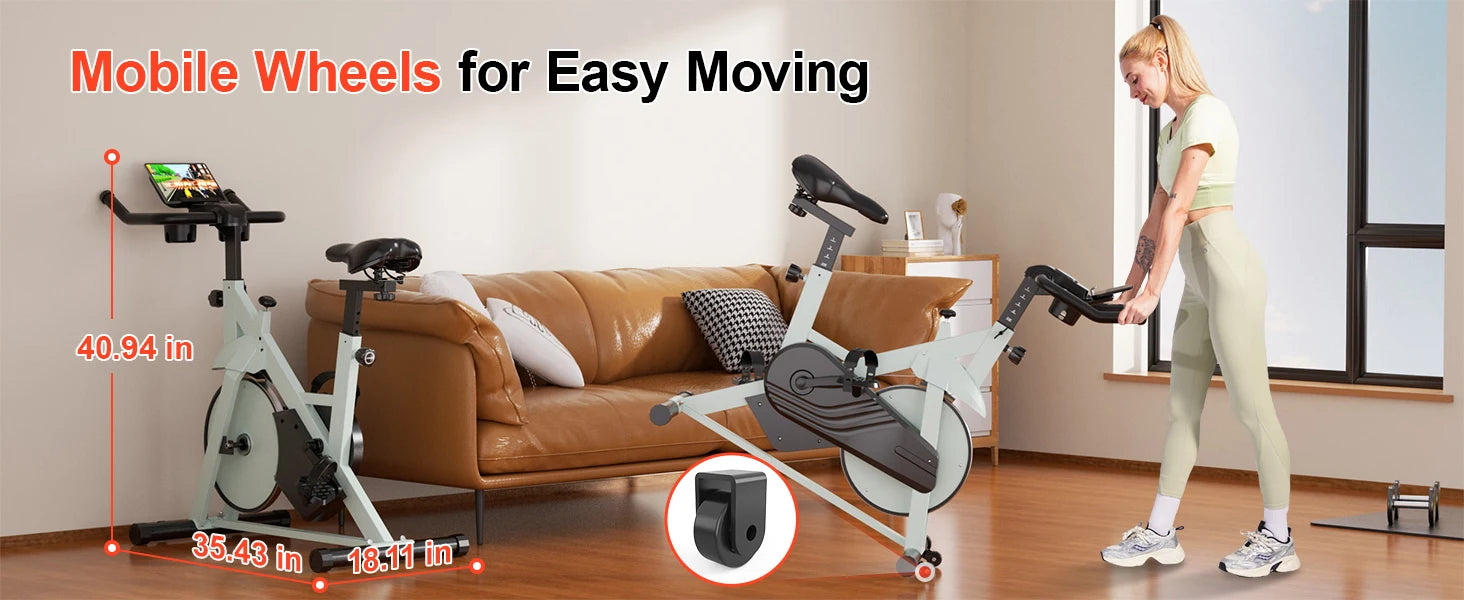 Superun Exercise Bike, 32-Level Magnetic Resistance Stationary Bike for Home, Low Noise Home Training Bike