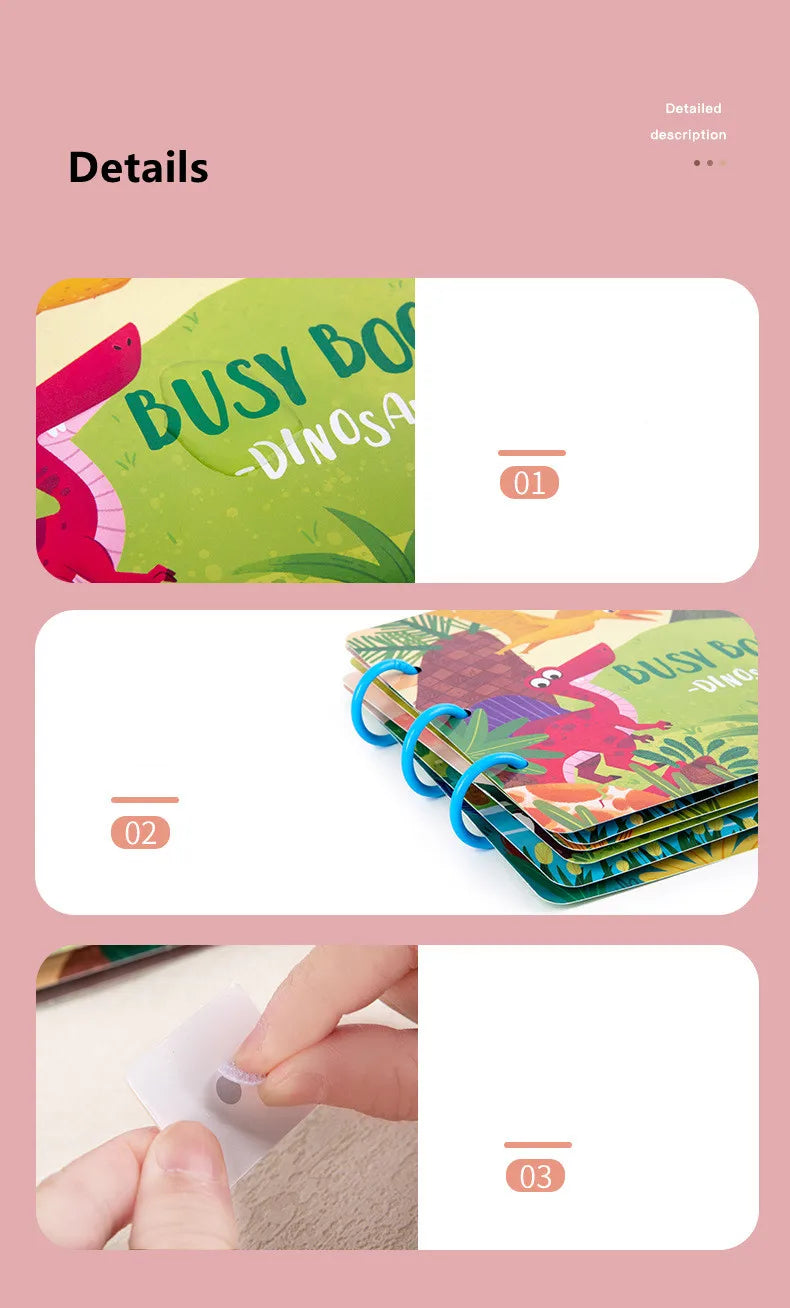 Autocollant livre silencieux Puzzles jeu jouets éducatifs enfants à plusieurs reprises carte occupée pâte correspondant Cognition bébé début Montessori jouet