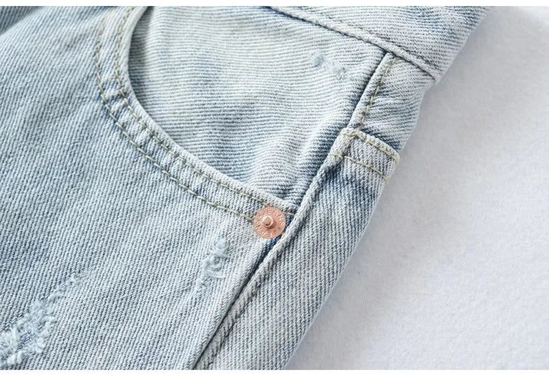 Jean bleu femmes taille haute 2025 ample décontracté petit ami jean Long pour le travail dames Simple jambe droite Denim pantalon pour les femmes