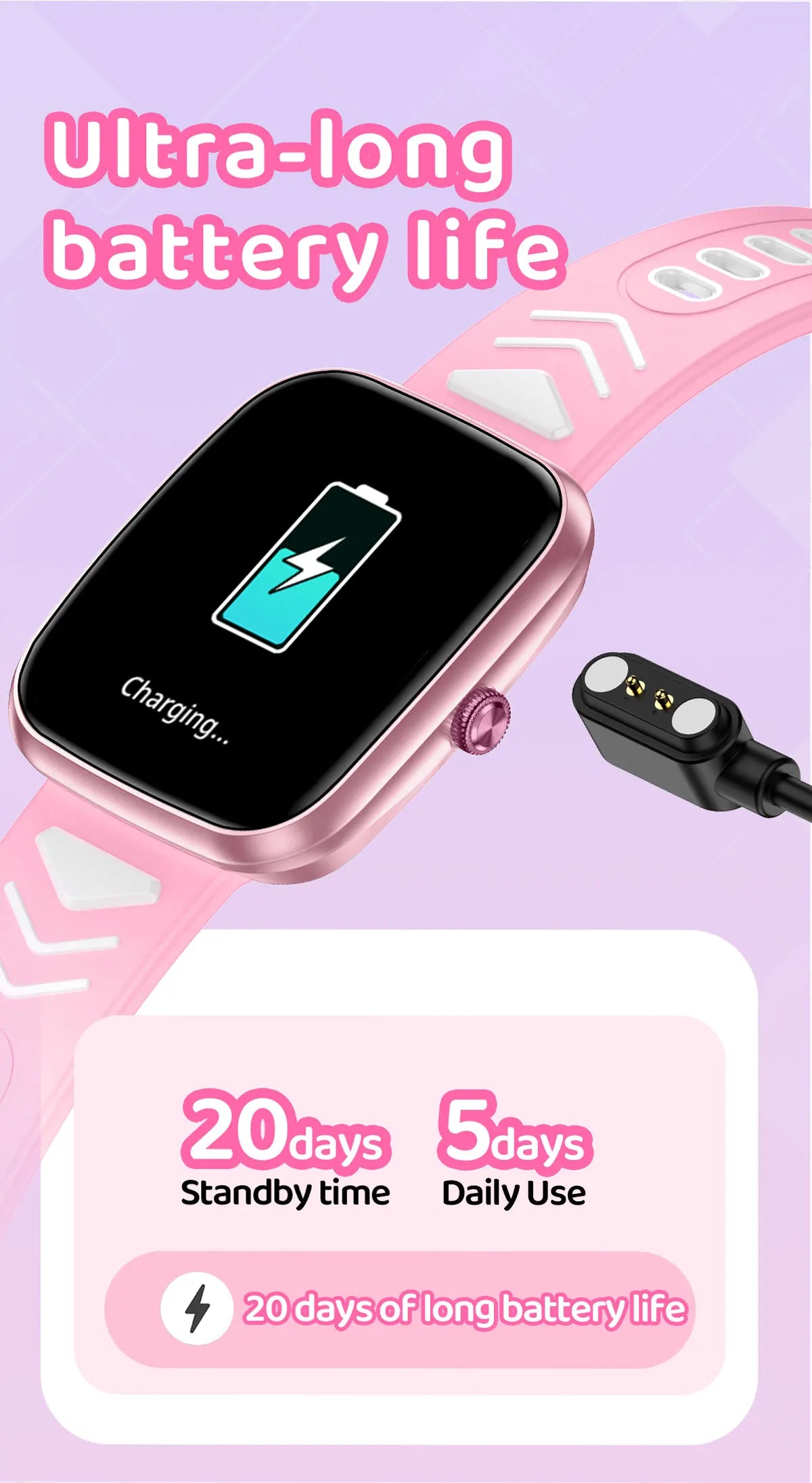 LIGE-Montre intelligente à écran tactile HD pour enfants, montre intelligente de jeux pour enfants, montre intelligente de musique, cadeau pour garçon et fille, IOS et Android, 2024