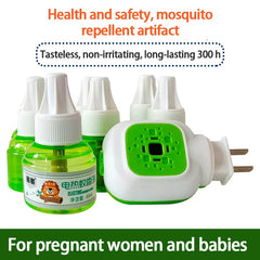 Practical, very odorless, lightweight mosquito repellent liquid, plug-in, intermediate size, portable