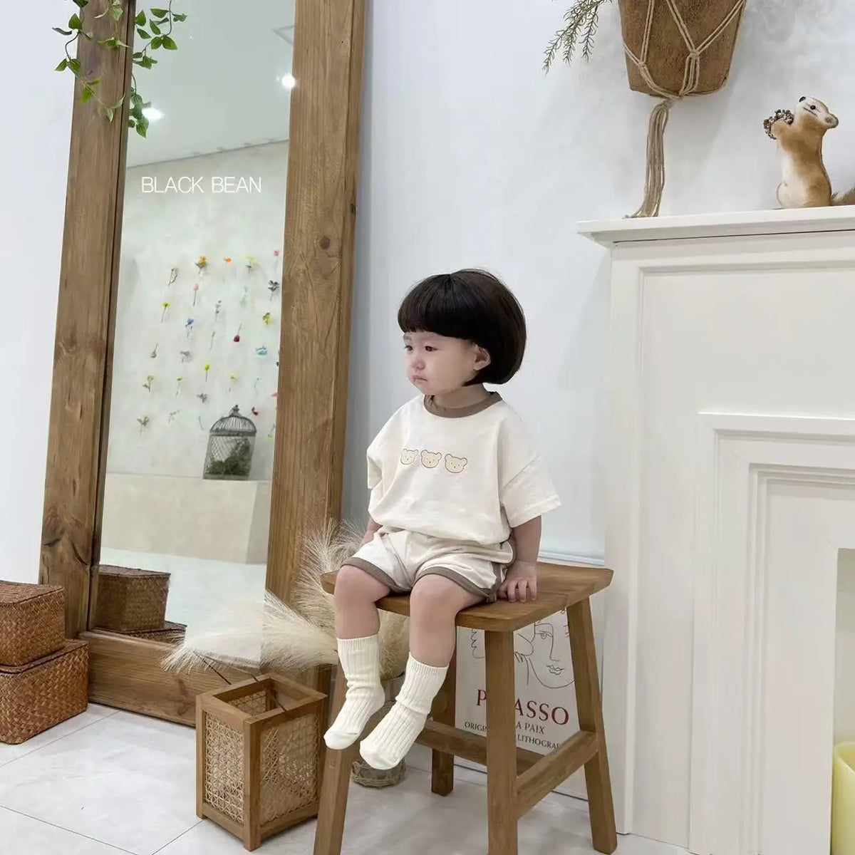 Ensemble de vêtements pour enfants, T-shirt et Short pour garçons et filles, 2 pièces, vêtements d'été à manches courtes pour bébés, costume confortable