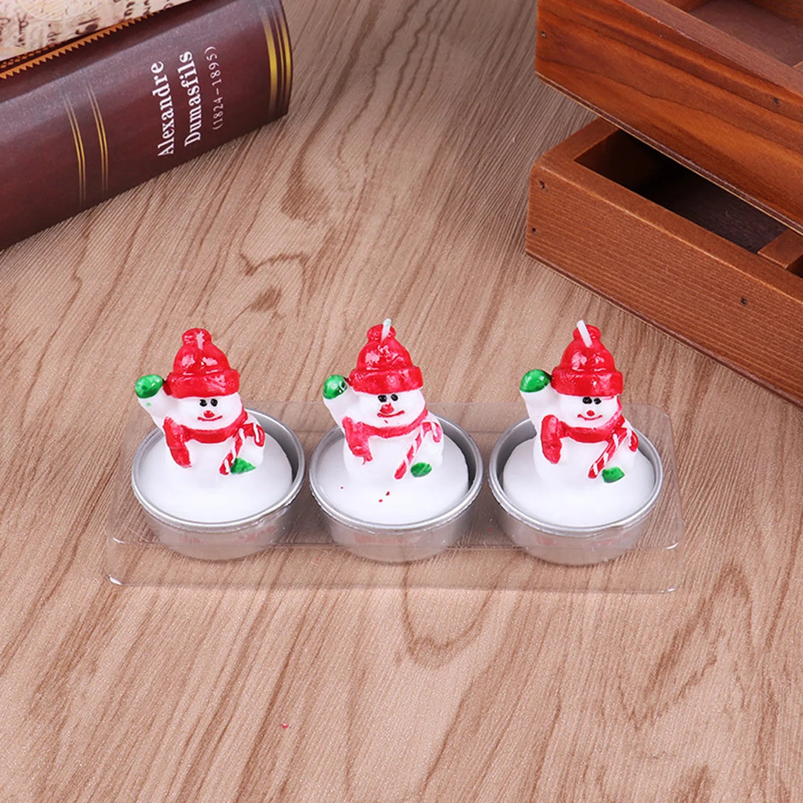 Bougie parfumée pour arbre de noël, faite à la main, père noël, bougies mignonnes en cire de soja, bonhomme de neige, bougies de mariage, décoration de la maison, cadeaux de fête de noël