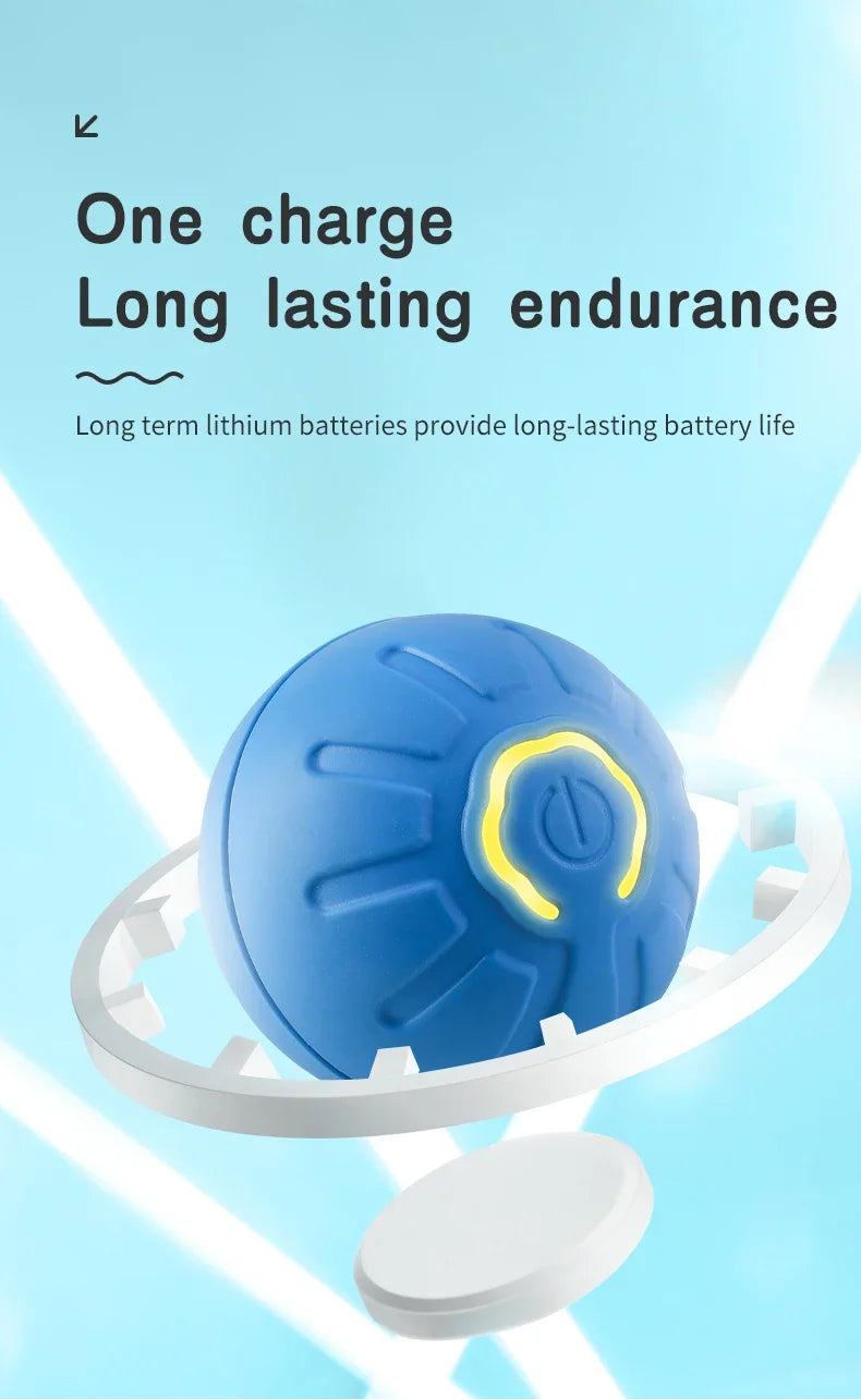 Jouet coule électronique intelligent pour animaux de compagnie, boule mobile, USB, mouvement automatique, rebondissant pour chiot, cadeau d'anniversaire, produit pour chat