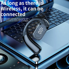Sans fil Bluetooth 5.4 ouvert 180 °   casque à conduction d'air rotatif avec affichage de la batterie LED sur les deux oreilles et un écouteurs avec microphone