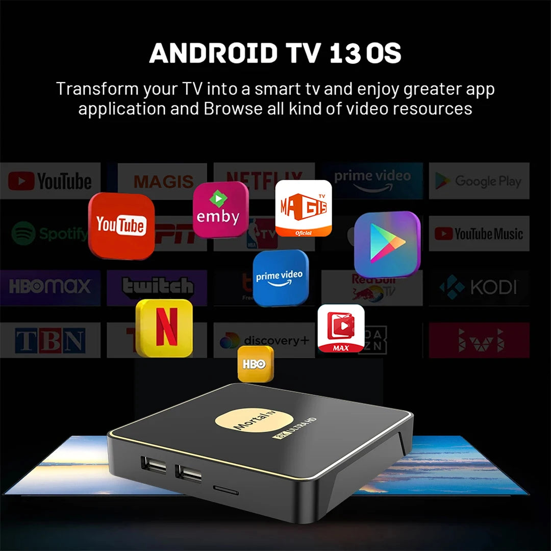 Boîtier Smart TV android 13, wi-fi 6, lecteur multimédia en Streaming 4K HDR10, Rockchip3528, 4 go 64 go, grande mémoire, Bluetooth, Chromecast TV Box T3