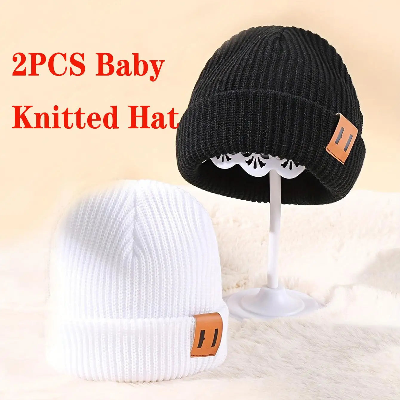1/2/3 pièces tricoté hiver bébé chapeaux pour enfants garder nouveau-né infantile bonnets pour garçons filles bébé accessoires nouveau-né
