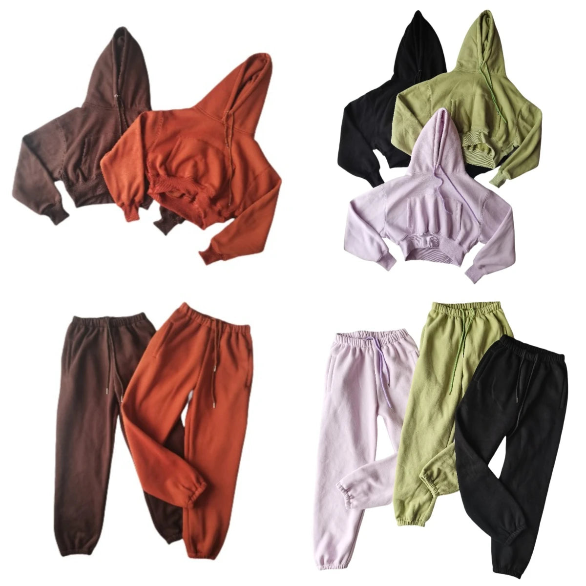 Sweat à capuche Smile avec pantalon de jogging pour femme, ensemble 2 pièces, tenue de sport décontractée, survêtement monochrome, imbibé de sueur, vente en gros, automne et hiver