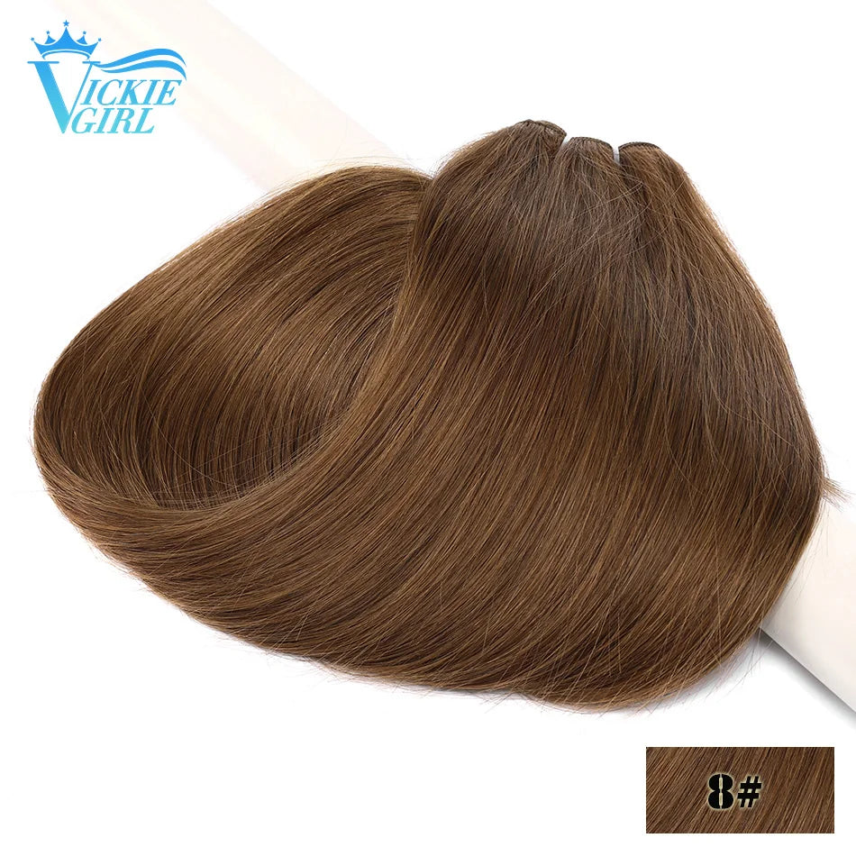 Straight Human Hair Weft Bundles Ombre Blonde Human Hair Extensions 100g/piece 16"-28" Skin Color Remy Straight Double Weft