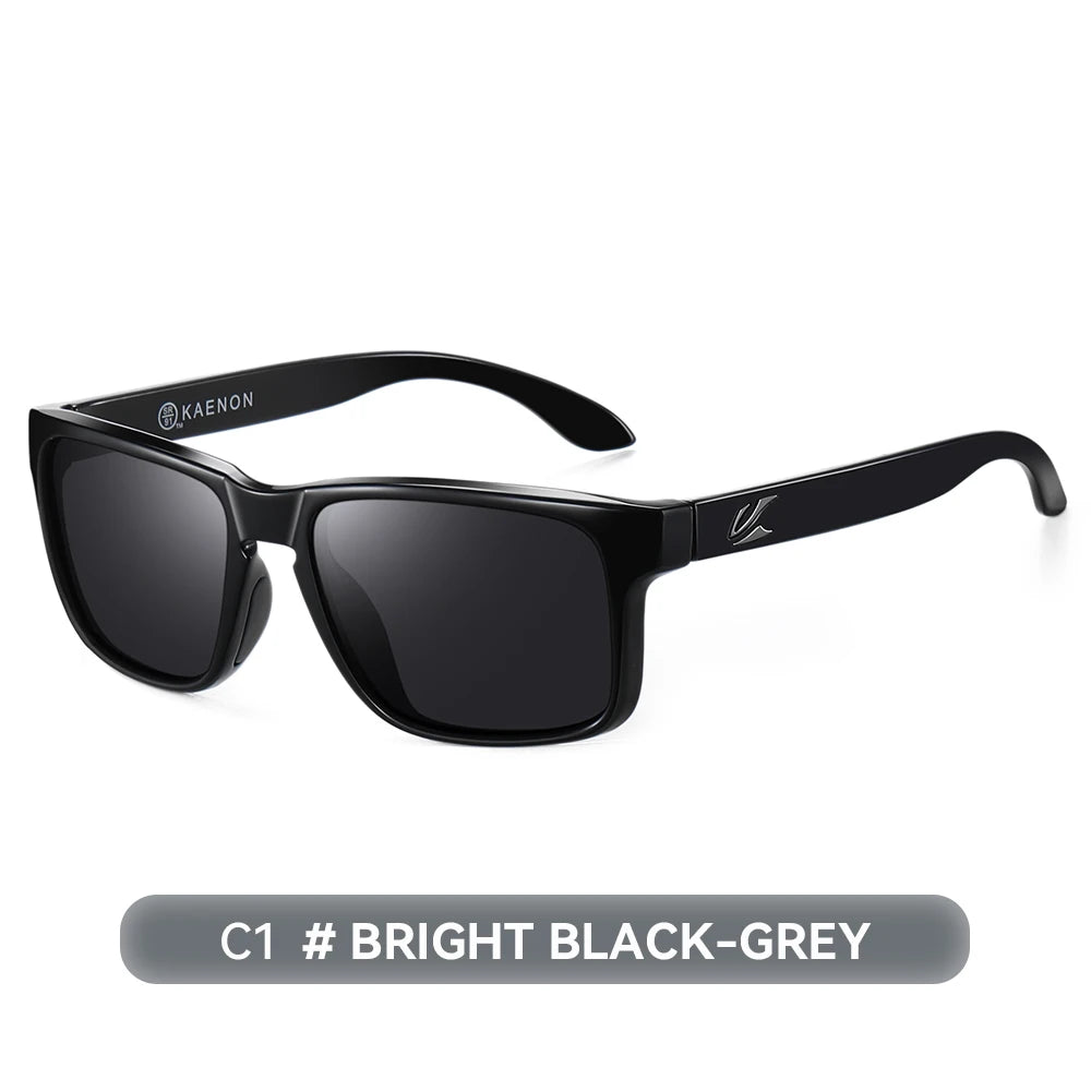 Kaenon Classic Square Polarized Unisex Medium Size Photochromic Sunglasses Grey Sunglasses