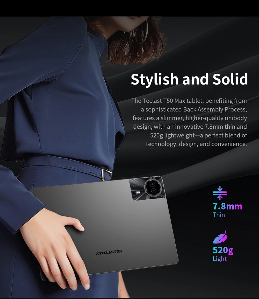 【Première mondiale】 Tablette Teclast T50 Max Écran 11" FHD 90 Hz Android 14 MediaTek G99 8 Go de RAM 256 Go ROM 8000 mAh Type-C Widevine L1