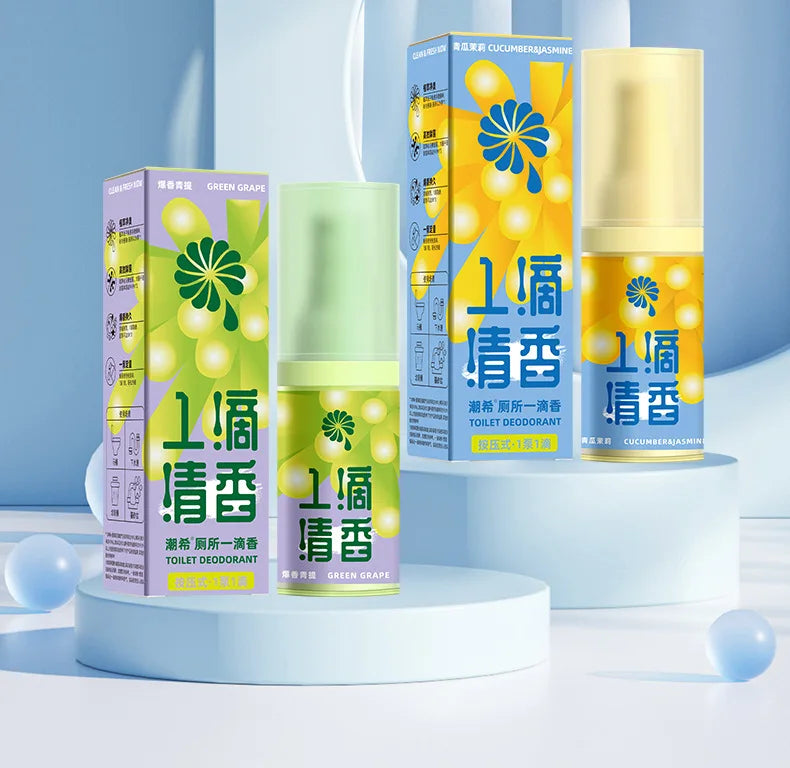 Déodorant de salle de bain une goutte de parfum l'odeur concombre jasmin vert raisin désodorisant durable chambre toilette déodorant arôme