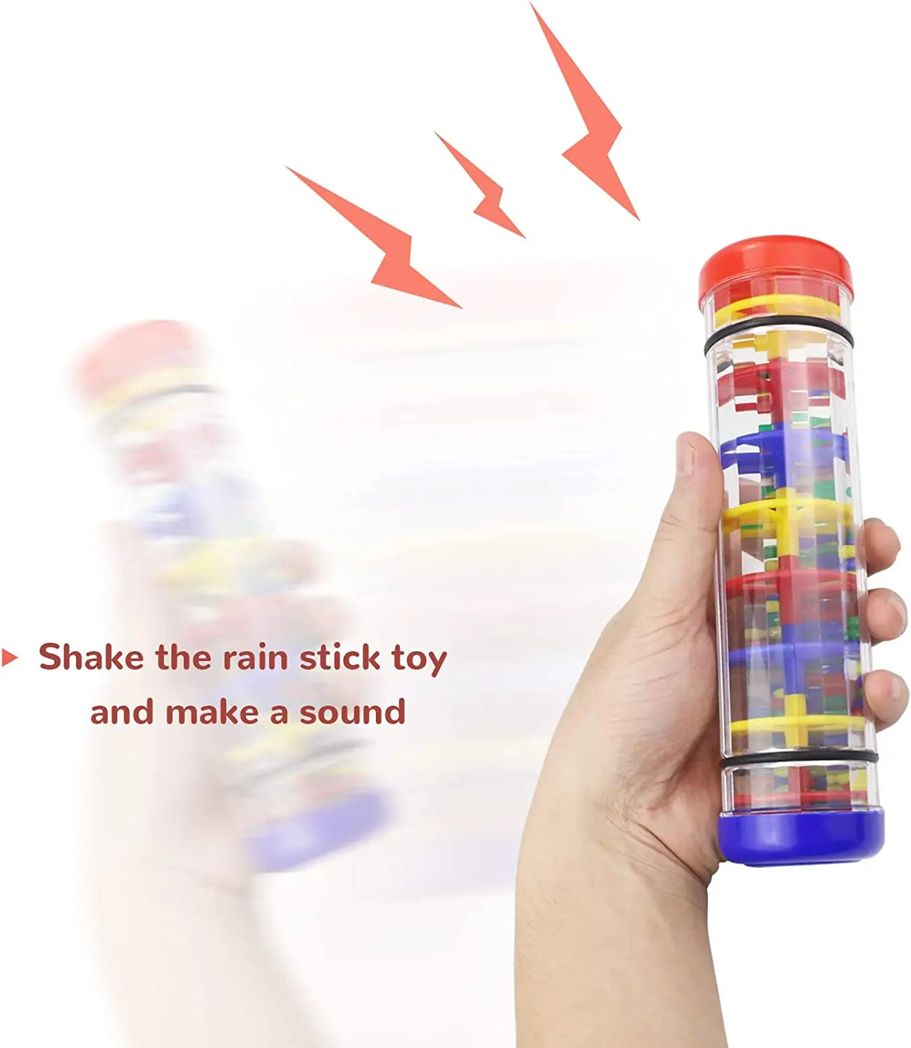 Jouets pour bébé de 6 à 12 mois, bâton de pluie sensoriel de développement, hochet secoueur, jouet pour bébé, Instrument de musique pour bébés