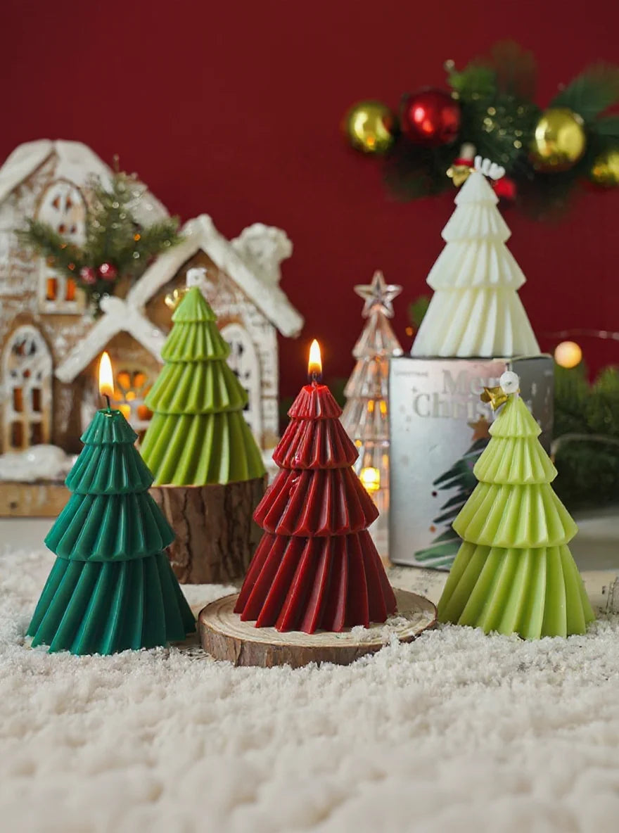 Bougies parfumées pour arbre de Noël fabriquées à la main |   Ornement festif créatif et cadeau parfait pour les amateurs de Noël |   Décor parfumé de qualité supérieure