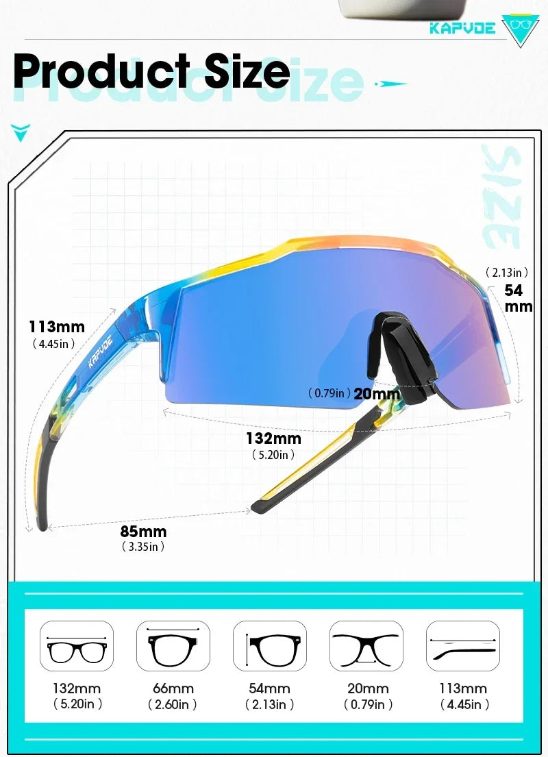 Kapvoe enfants cyclisme lunettes de soleil âgé 8-15 Baseball course enfants lunettes UV400 sport équitation vélo lunettes