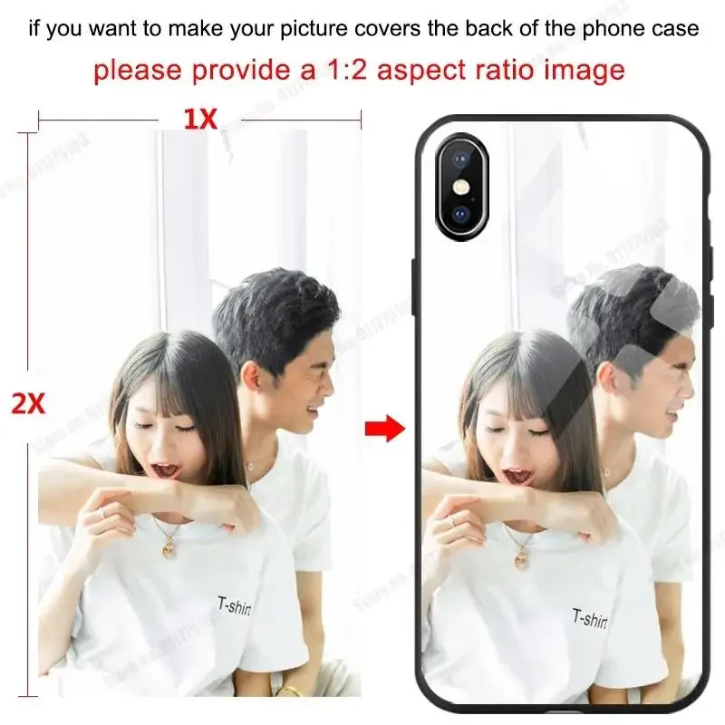 Custom image phone case, tempered glass back cover for OnePlus 13 12R 11 11R 10 Pro 10T 10R 9R 9 Pro, DIY