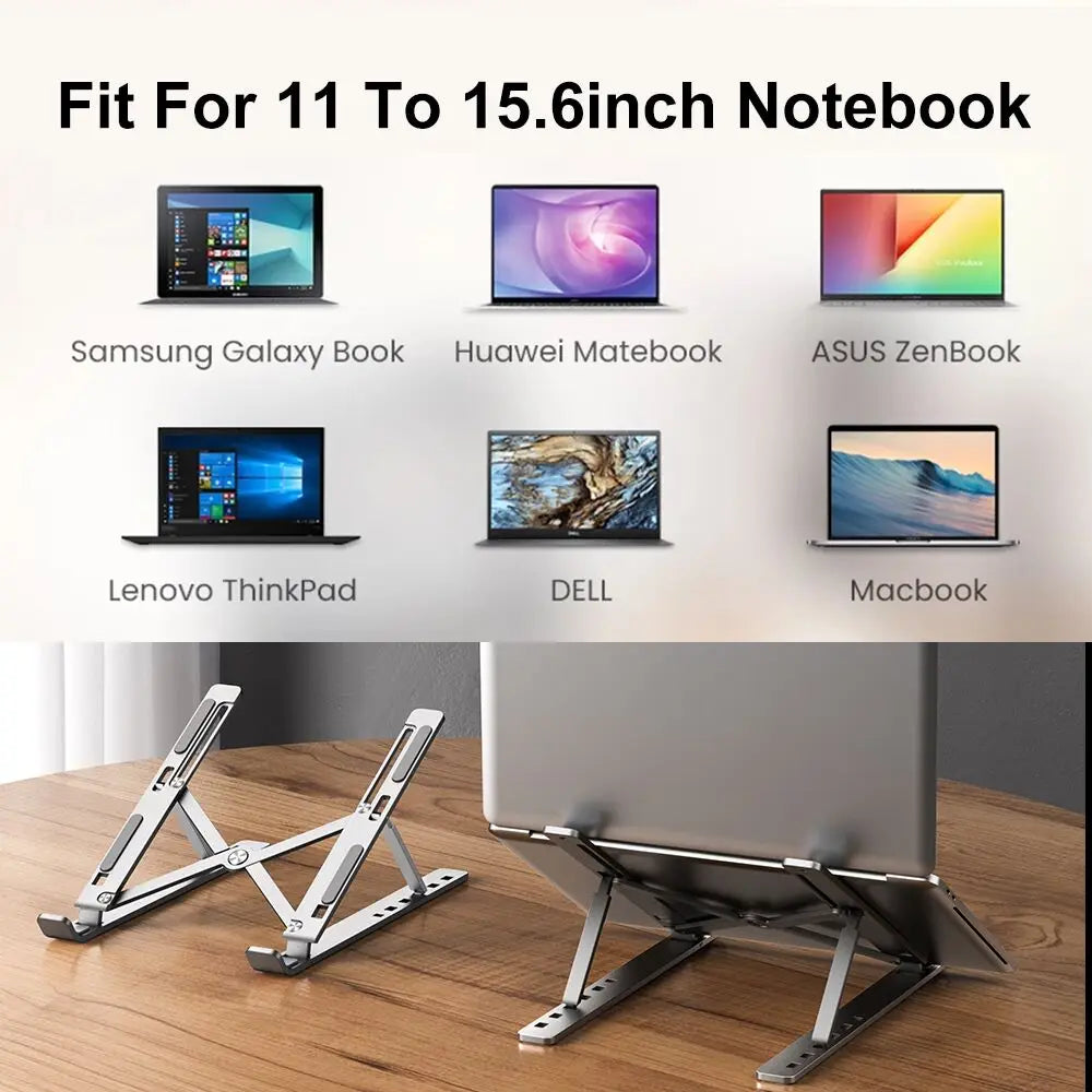 Support d'ordinateur Portable en aluminium, Support d'ordinateur pour Macbook Air Pro, accessoires, Base supérieure pliable pour Pc