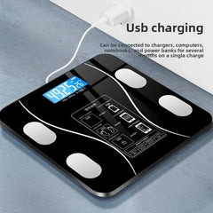 Balance de graisse corporelle USB, balance de graisse domestique intelligente et précise, balance corporelle adulte, petite balance électronique, balance corporelle