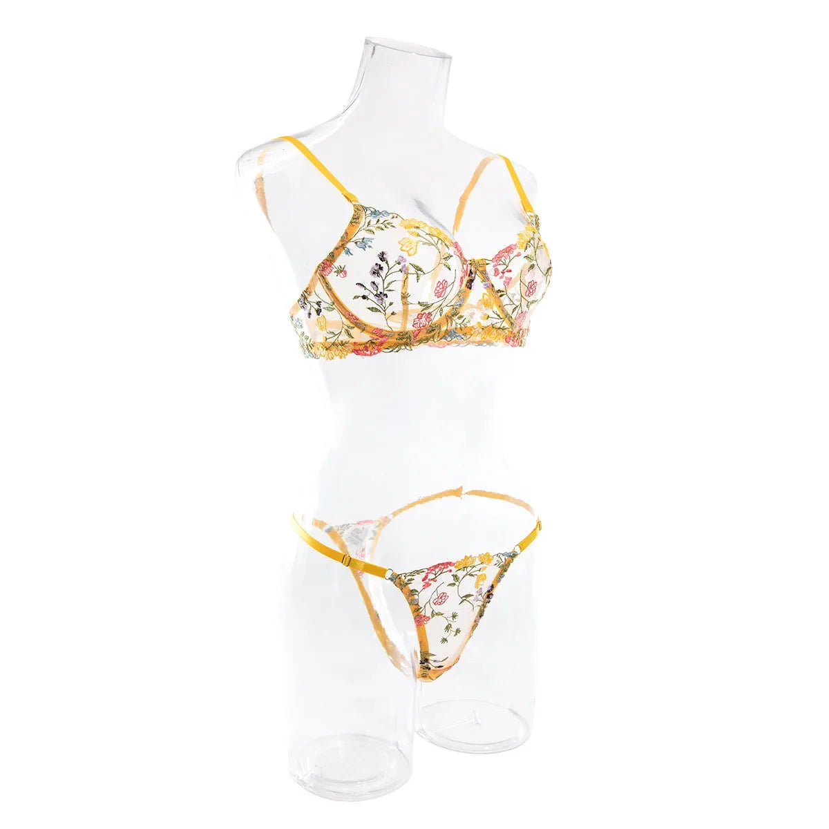 Ensemble de Lingerie érotique pour femmes, sous-vêtements féminins, Perspective Porno, vêtements de nuit en dentelle, ensemble de soutien-gorge Sexy pour culottes sexuelles