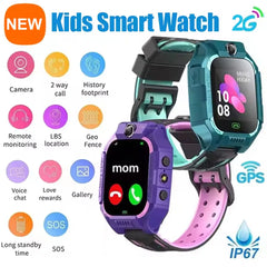 Enfants montre intelligente 2G SOS GPS localisation carte Sim appel montre intelligente caméra montre étanche cadeau pour Ios Android enfants cadeaux 2025