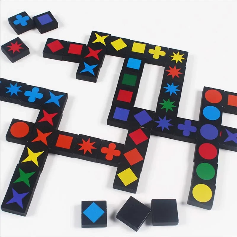 Qwirkle - Explore wooden games for children and adults, parent-child play toy, leisure, learning, gifts, new