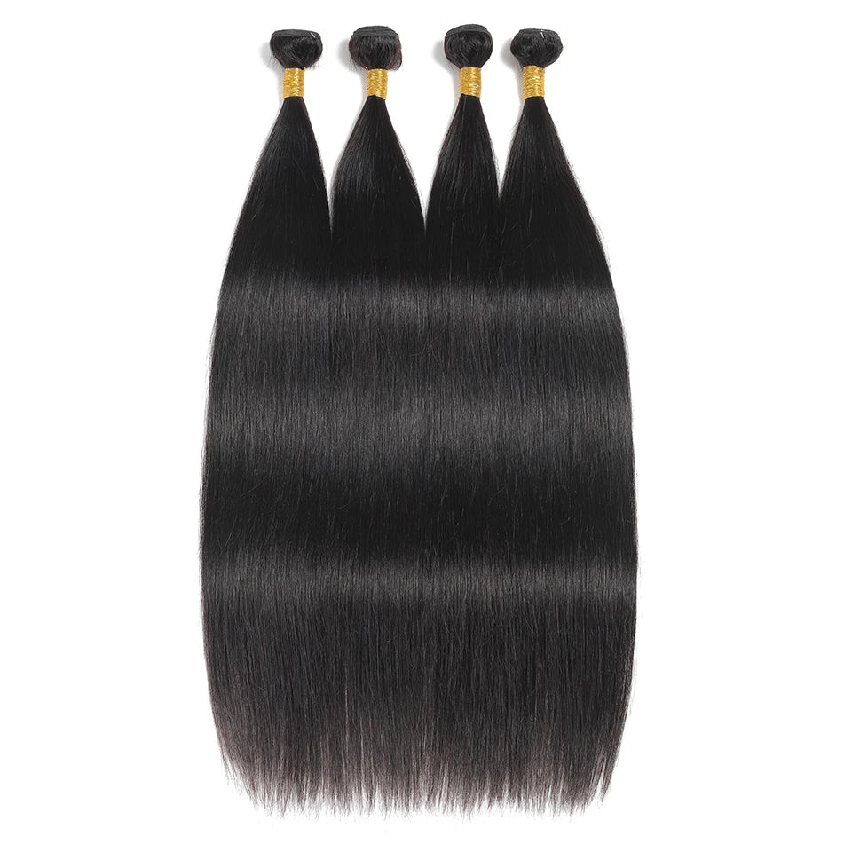 Fow Momen-Extensions de Cheveux Péruviens 100% Naturels Lisses, Tissage en Lot de 1/2/3/4 Paquets Richesse, 8-30 Pouces