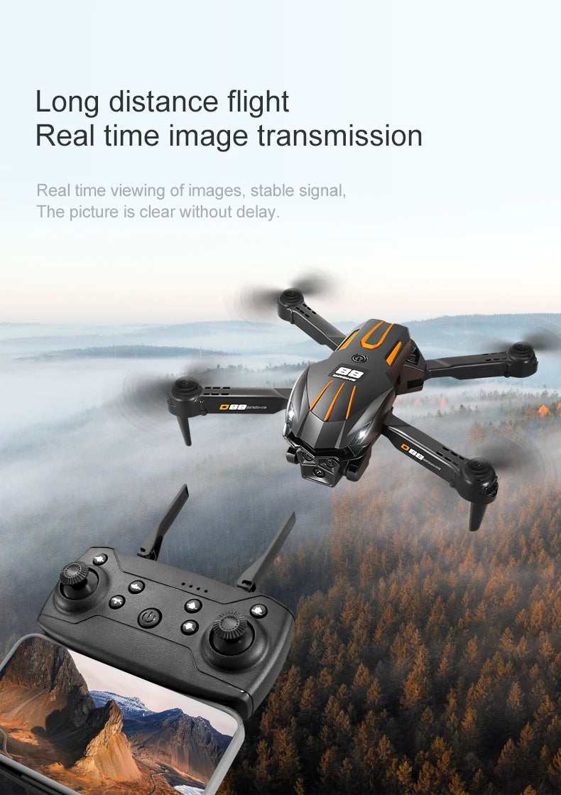 Xiaomi D88 Drone HD 8K double caméra photographie aérienne professionnelle flux optique vol stationnaire geste tir pliable quadrirotor ﻿