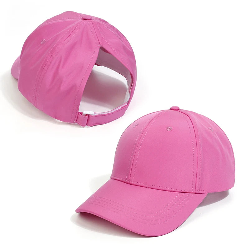 Casquette de Baseball pour Enfant Fille et Garçon, Chapeau de Soleil, Dos Creux, Queue de Cheval, Snapback Hip Hop, Os Réglables