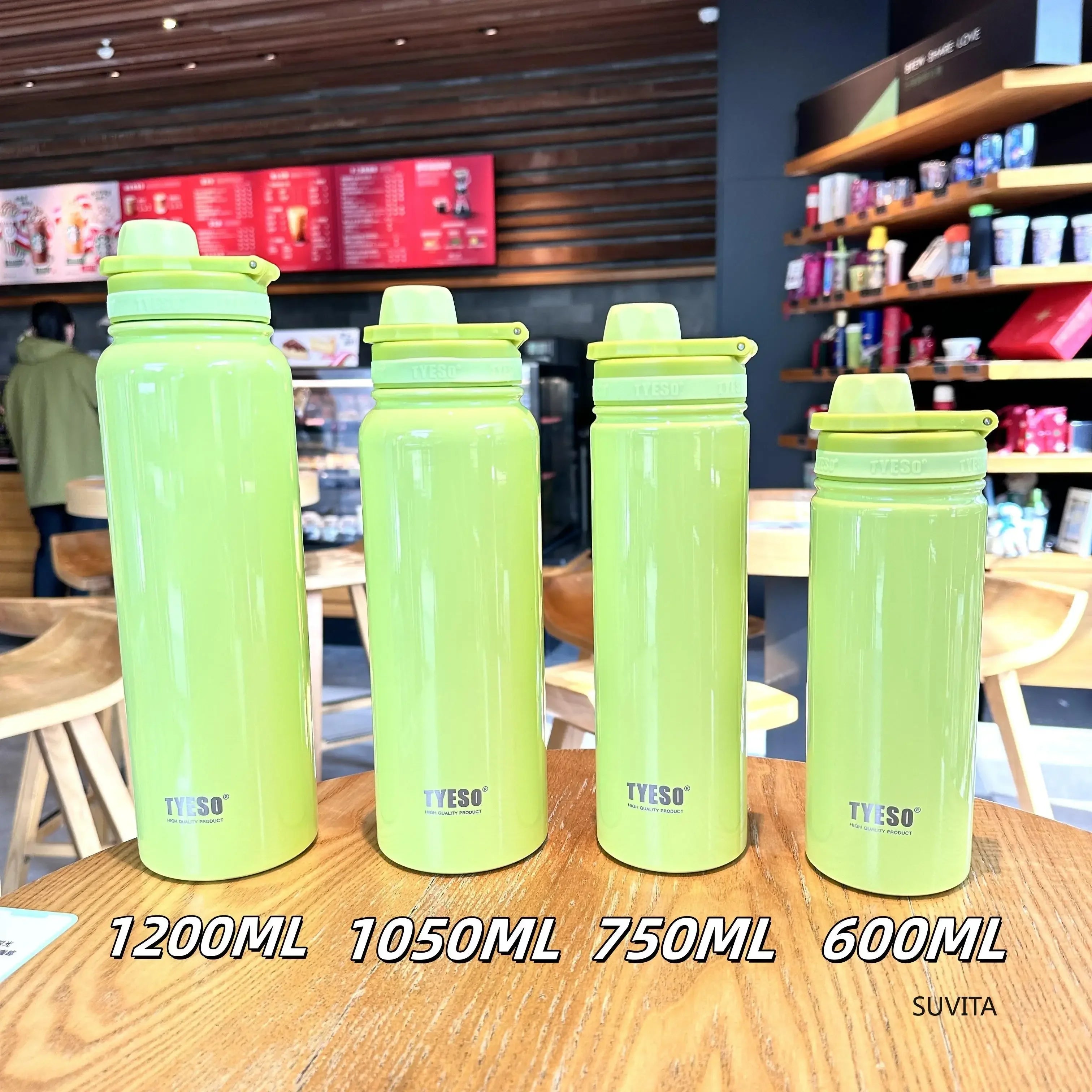 Tyeso – bouteille d'eau Thermos en acier inoxydable, flacon sous vide de Sport Portable, garde le froid et la chaleur, tasse thermique, gobelet isolé pour voiture