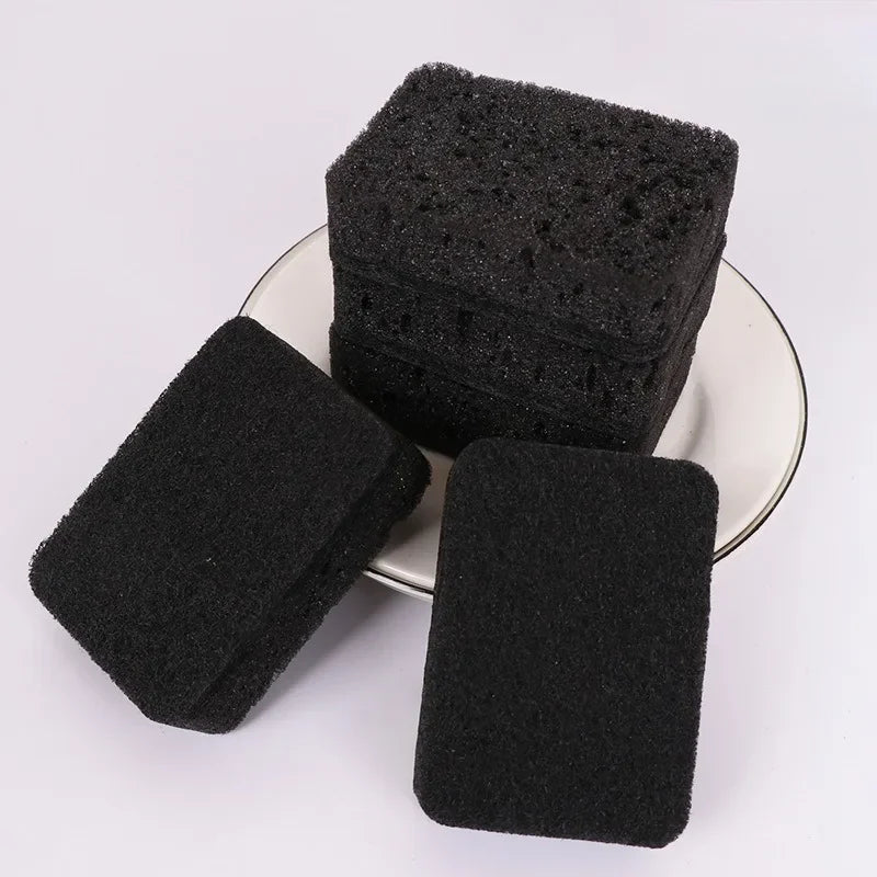 Éponge d'algues noires pour le nettoyage de la cuisine, vaisselle Non grasse, nettoyage de la vaisselle, Pots durables pour brossage de la vaisselle, ménage