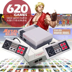 Retro game console, Mini classic video game system, 620 built-in AV games, 8-bit NES FC TV console, gift for adults and children