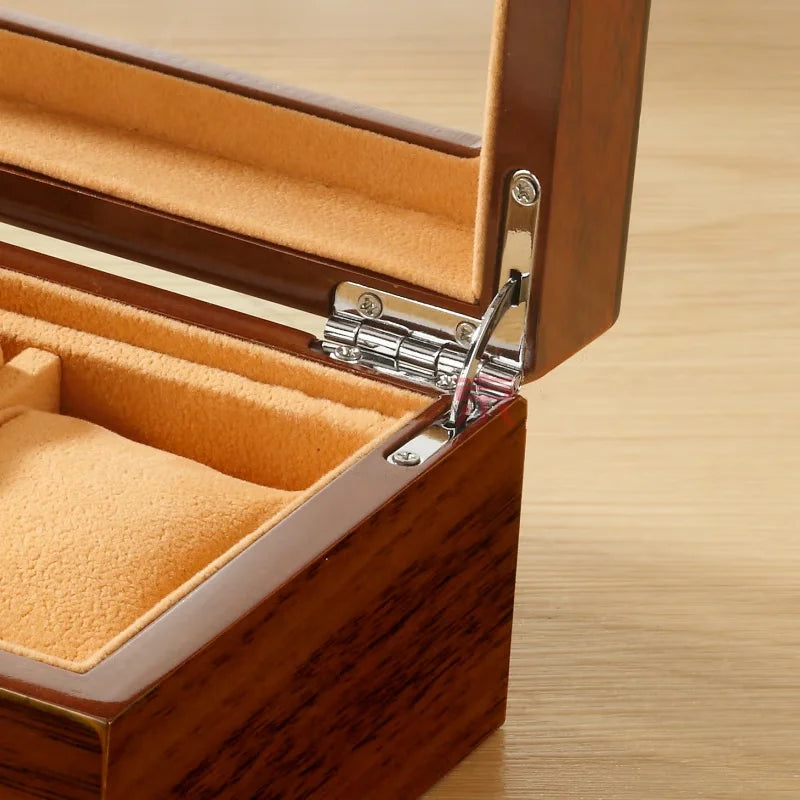 Boîtes à Montres en Bois Noir à 6 Fentes pour Homme, Présentoir de Magasin, Pratique, Rangement de Bijoux