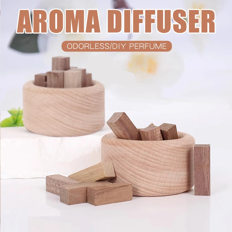 Diffuseur d'arôme en bois sans parfum, bricolage, parfum, salon, salle de bains, toilettes, chambre à coucher, bureau, accessoires pour la maison, décorations d'aromathérapie