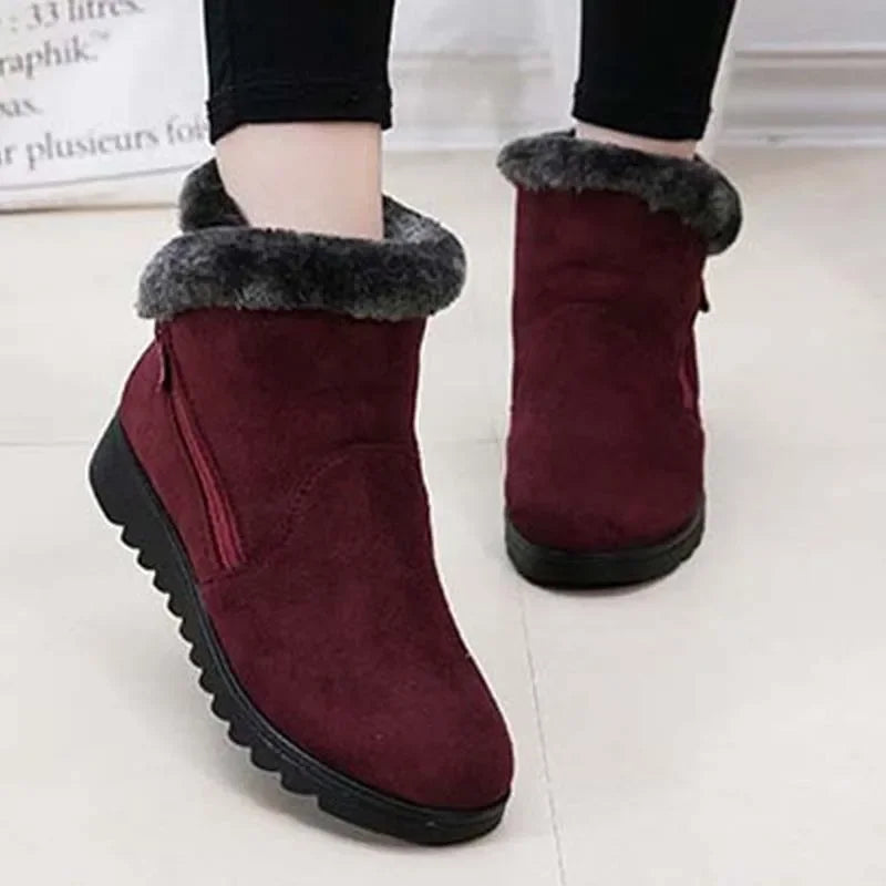 YAERSettlement-Bottes de rinçage imperméables pour femmes, chaussures à plateforme compensée, bottes de neige chaudes pour femmes, nouvelle mode, hiver