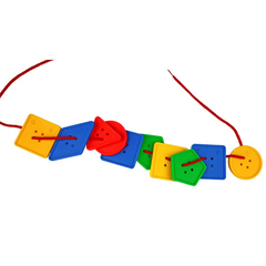 Jouets éducatifs Montessori pour enfants, 30 pièces, blocs géométriques d'apprentissage précoce, boutons de filetage, outils pédagogiques GYH