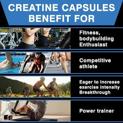 Creatine monohydrate - Improves muscle strength, promotes muscle recovery and growth, and enhances athletic performance. Vegan.