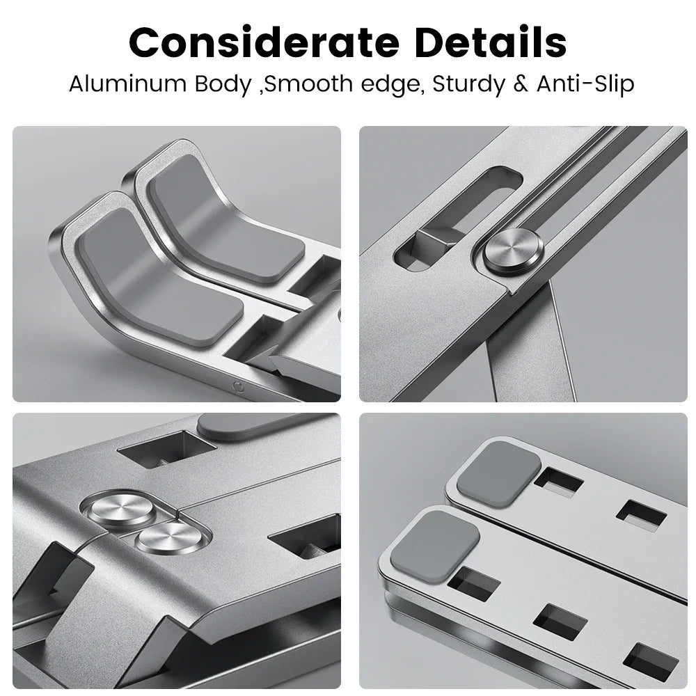 Support d'ordinateur Portable en aluminium, Base supérieure pliable, Support d'ordinateur pour Macbook Air Pro, accessoires