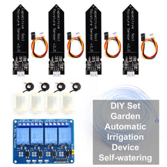 Automatic irrigation system, DIY automatic watering kit, garden water pump, greenhouse, flower, soil moisture sensor, relay module